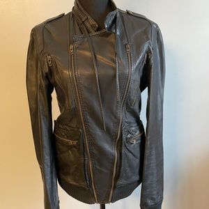 Dior Homme Hedi Slimane Men’s Black Leather Jacket SIZE:46